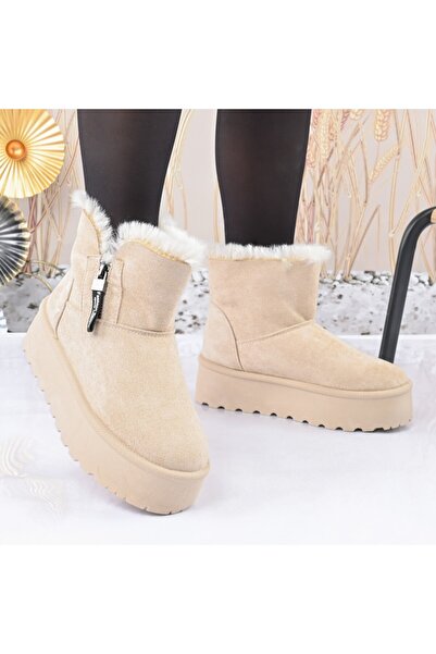 Tmall Ghete de damă, din piele întoarsă, CD1038, bej