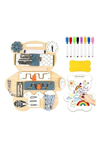 OEM Placa senzoriala busy board din lemn cu 2 fete Ursulet