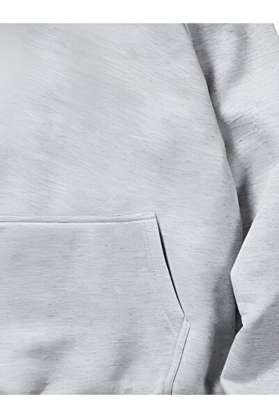 MOONBULL Unisex 3 Thread Inner Cotton Hooded Low Sleeve Oversize Kangaroo Pocket Sweatshirt