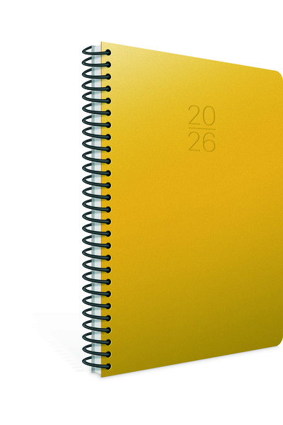 Gıpta 2026 407-SEK Plastik Spiralli - Sert Kapak 17x24 Günlük Beyaz Ajanda