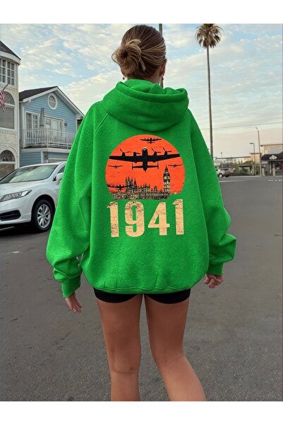 ArtYus Unisex 1941 Avion colorat special cu imprimeu Bumbac supradimensionat ...