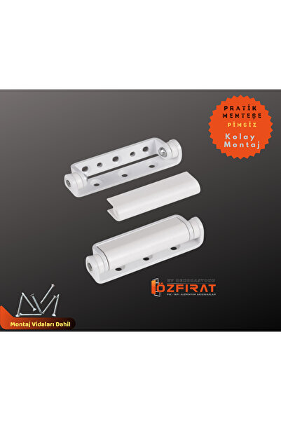 ÖZFIRAT PVC YAPI Pvc Pimapen Kapı Pencere Menteşesi Tamamı Çelik 80 mm-Pimsiz-Pratik Menteşe-Beyaz Renk