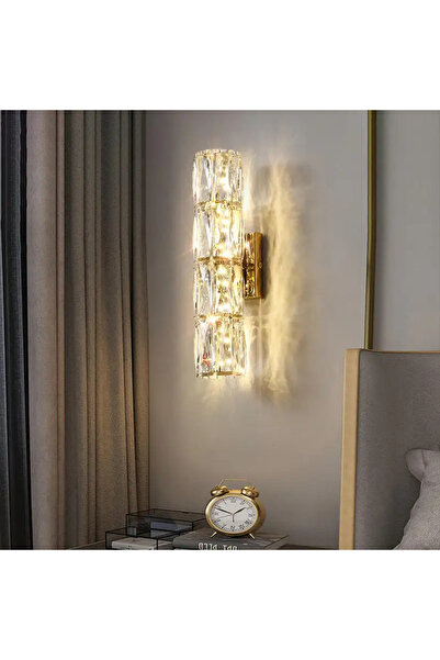 OEM Aplică de perete verticală cu design luxos, iluminare LED caldă, pentru dormitor sau living elegant