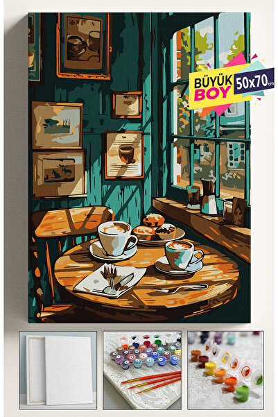 Genel Markalar Sayılarla Boyama Seti Numaralı Tuval Fırça Boya Dahil Kasnaklı...