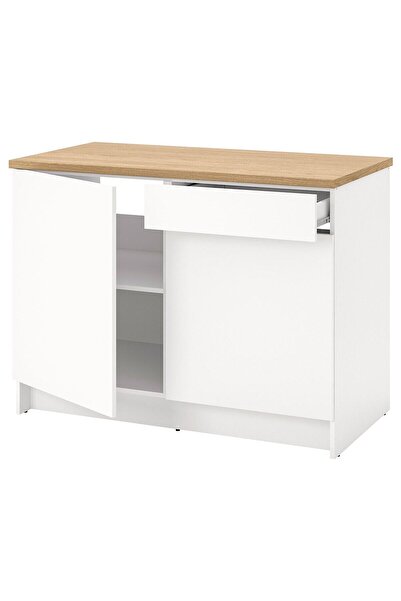 hobiurun Çekmeceli ve kapaklı alt dolap, beyaz, 120 cm