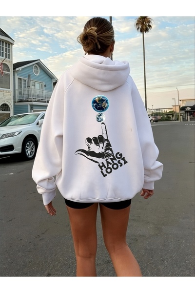 ArtYus Unisex Hang Loose Colorat Special cu imprimeu Bumbac supradimensionat ...