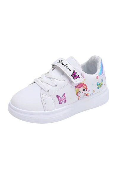 Generic Kids Unicorn Sneakers with Colorful Cartoon & Butterfly Desig