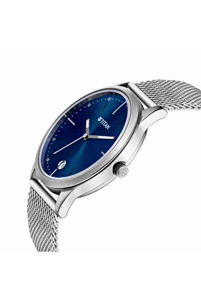 Titan Men's Analog Blue Dial Watch - 1806SM04