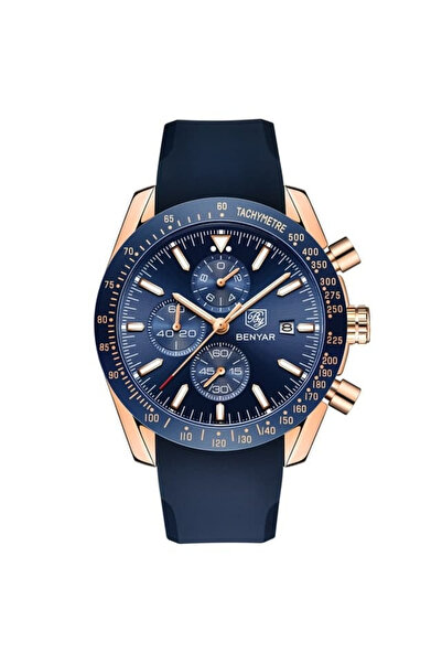 Benyar Ceas bărbătesc C1404, Casual, Cronograf, Analog, Curea din silicon