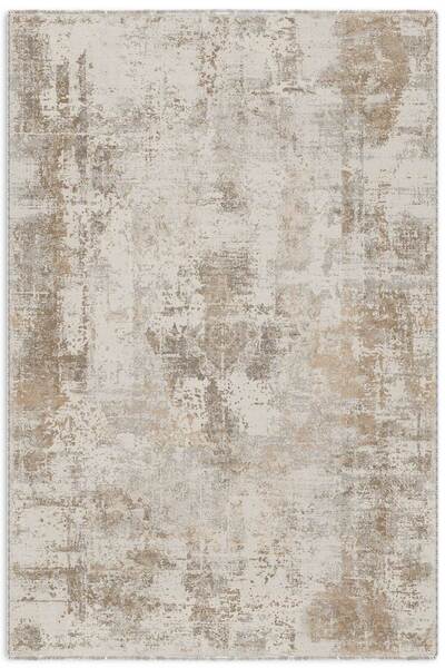 Pastel Home Vintage Bej Şönil Halı Kilim Yolluk Kendinden Saçaklı Kaymaz Yıka...