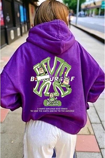 ArtYus Unisex Buzz NY Colorful Special cu imprimeu Cotton supradimensionat cu...