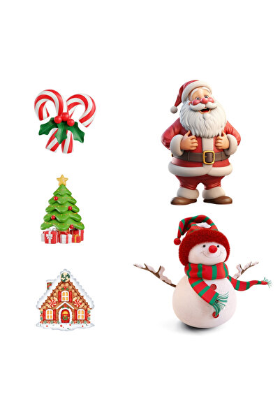 Bimotif Yılbaşı sticker, noel baba ve yılbaşı figürleri, 875 adet (25 sayfa)