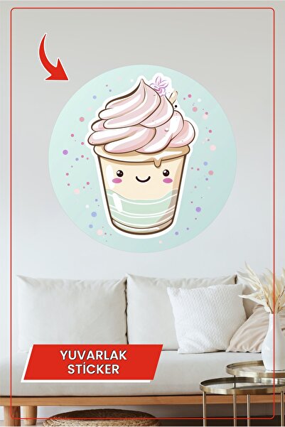 KOSS Dijital Autocolant rotund drăguț, dulce, în culori pastel, design drăguț...