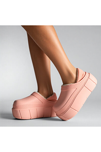 OEM Women's slip-on slippers with platform and fur, made of EVA material, NUO-200