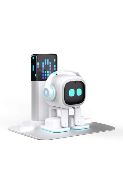 Living.ai روبوت الحيوانات الأليفة المكتبي EMO Go Home AI مع إضاءة EMO الذكية ...