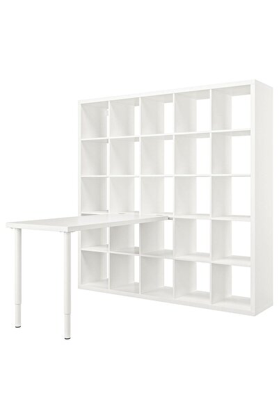 hobiurun Kitaplıklı çalışma masası, beyaz
