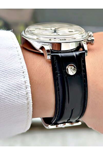 Romanson Functional Black Color Special Design Leather Cord Steel Case Men's Wristwatch 1332.01Mr