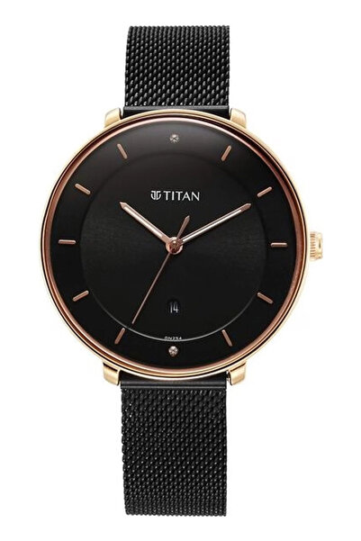 Titan Women's Analog Black Dial Watch - 2651KM03