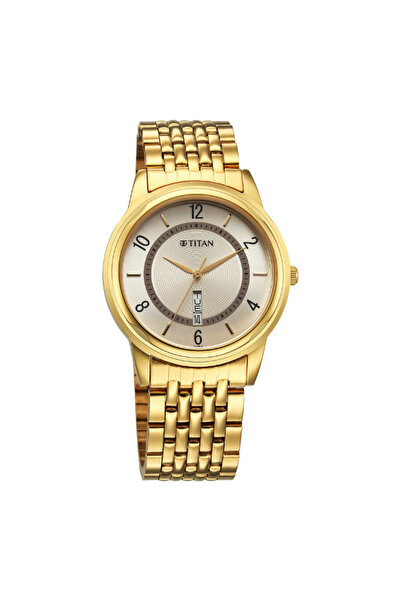 Titan Men's Analog Beige Dial Watch - 1638YM05