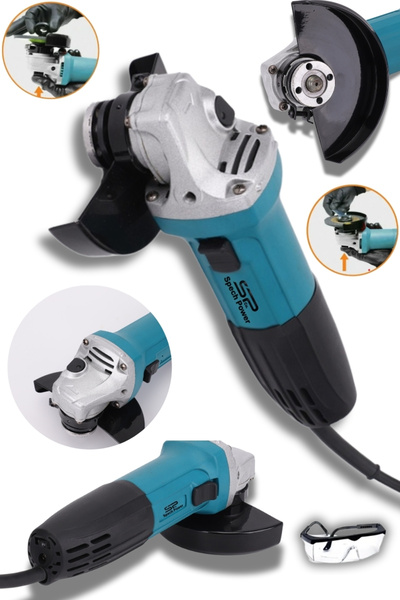Spech Power Taşlama 115mm Avuç Taşlama Makinesi Metal, Taş ve Ahşap Kesme / Zımparalama Spiral