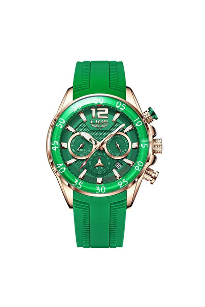 Lige Ceas bărbătesc casual cu cuarț analogic la modă verde cronometru ace lum...