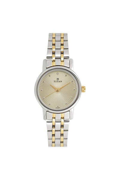 Titan Women's Analog Champagne Dial Watch - 2593BM01