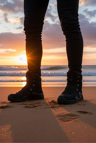 Deri De Luxe Ανδρικές μπότες πεζοπορίας εξωτερικού χώρου με φερμουάρ