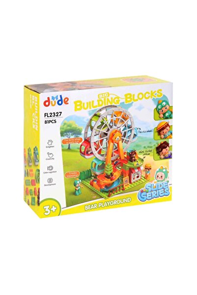 hak-iş oyuncak Ferris Wheel Amusement Park Large Block Set 81 Pieces