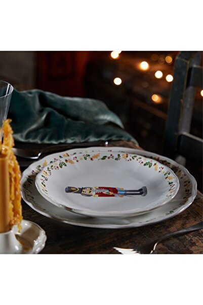 Casafina Appetizer Plate, Casafina, Ceramic, Nutcracker, Christmas, 21.4 x 2.5 cm