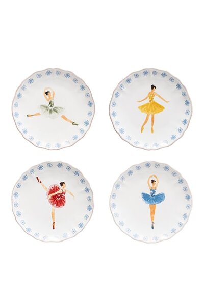 Casafina Set 4 Desert Plates, Casafina, Ceramic, Multicolor, Christmas