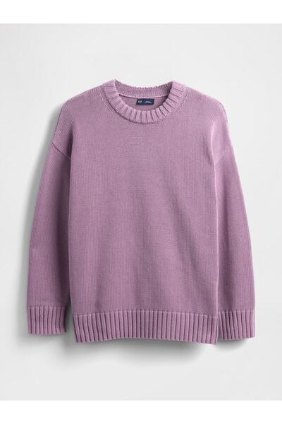 GAP Kadın Mor 100% Pamuk Oversize Kazak