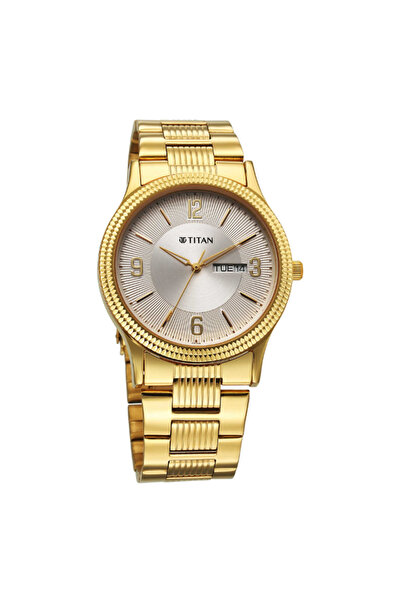 Titan Men's Analog Silver White Dial Watch - 1650YM11