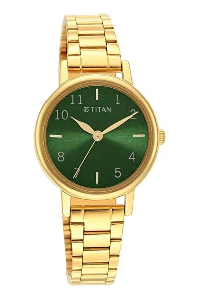 Titan Women's Analog Green Dial Watch - 2678YM01