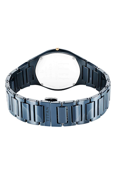 Titan Men's Analog Dark Blue Dial Watch - 1696KC05