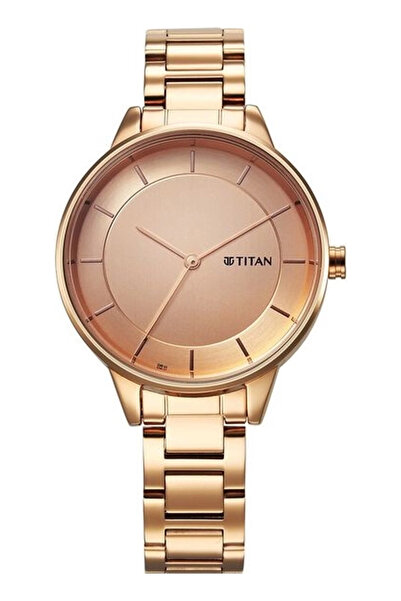 Titan Women's Analog Rose Gold Dial Watch - 2648WM06