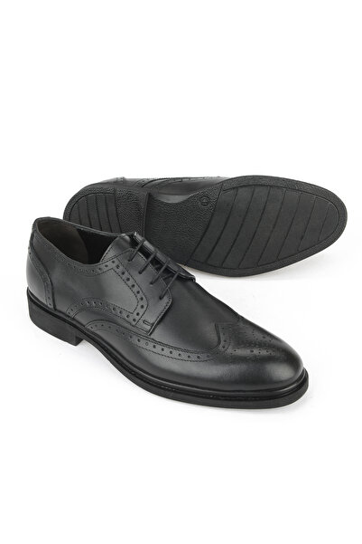 Ziya , Men's Genuine Leather Classic Shoes 1531056Z4613 Black