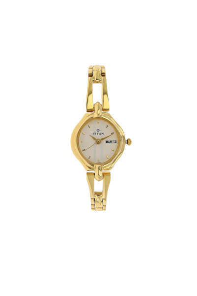 Titan ساعة نسائية أنالوج بمينا أبيض - 2345YM01