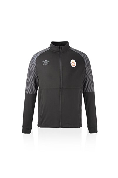 Galatasaray Original Licensed Umbro Stand Collar Zippered Black Sweat