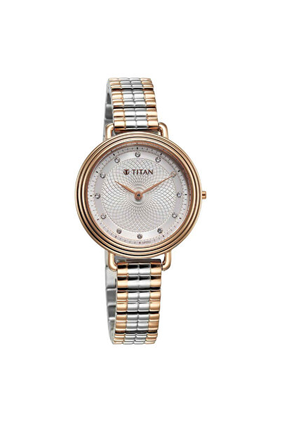 Titan Women's Analog Silver Dial Watch - 95244KM01