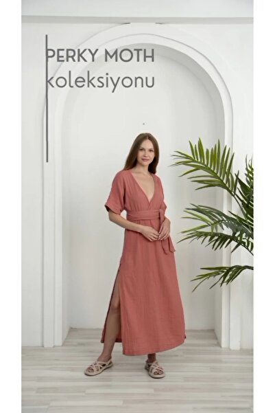 Perky Moth فستان نسائي من الموسلين بطبقتين، 100% قطن، مريح للاستخدام اليومي، ...