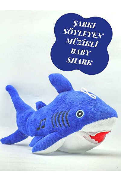 Fidan oyuncak Baby Shark Şarkı Söyleyen 25 Cm Peluş Oyuncak Köpekbalığı