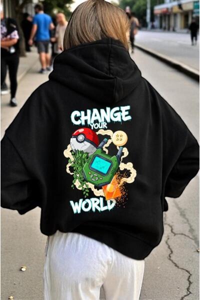 ArtYus Унісекс Change Your World Кольоровий спеціальний принт Бавовняний овер...