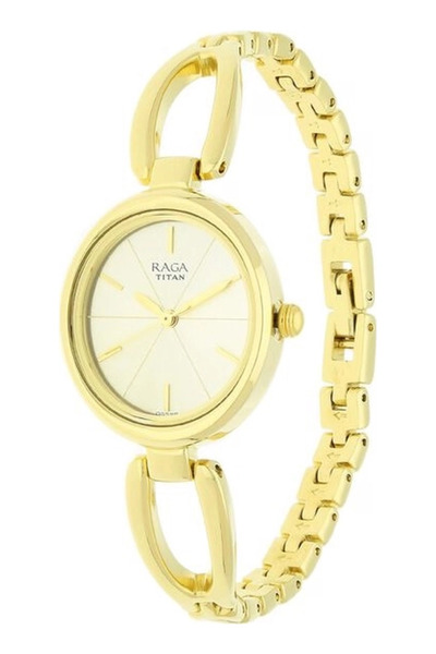 Titan Women's Analog Champagne Dial Watch - 2579YM01