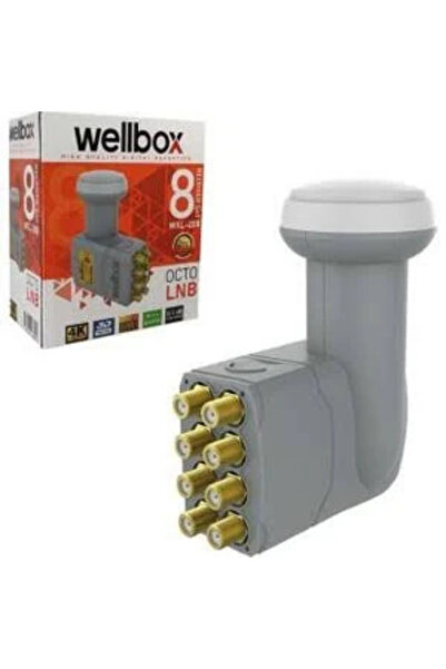 wellbox 8’li LNB – Yüksek Sinyal Kalitesi, Çoklu Çıkışlı Uydu Bağlantı Cihazı (Full HD / 4K Uyumlu)