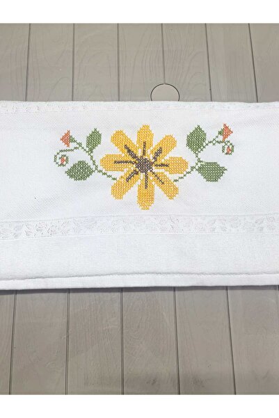 Peacock Prosop brodat cu punct de cruce, lucrat manual, 50x90 catifea 240gr P...