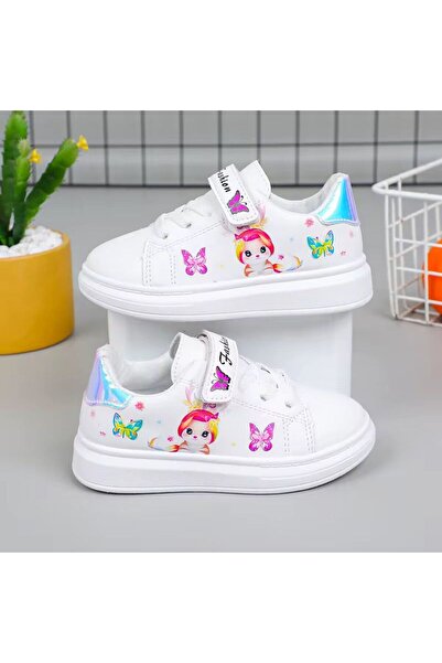 Generic Kids Unicorn Sneakers with Colorful Cartoon & Butterfly Desig