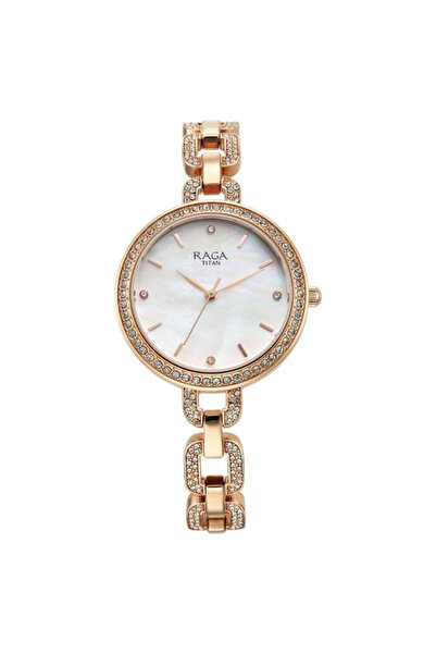 Titan Women's Analog Mother Of Pearl Dial Watch - 95272WM01