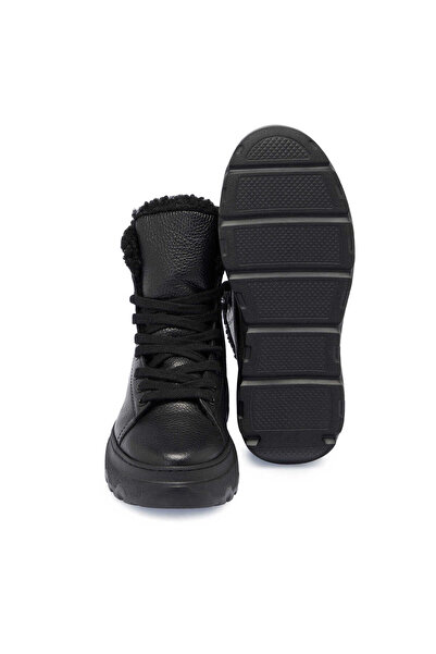 Tergan Siyah Hakiki Deri Kadın Bot - K23K1BT66918-A41