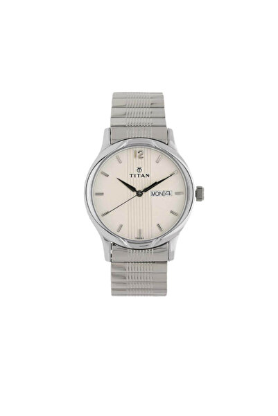 Titan Men's Analog Silver Dial Watch - 1580SM03