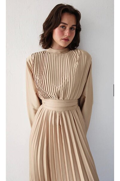 HENZA PİLİSELİ SATEN ELBİSE